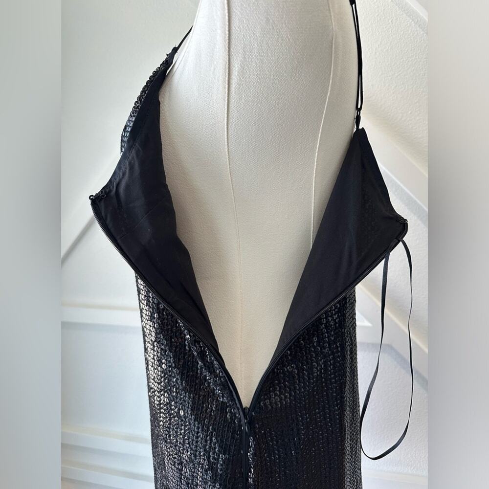 Vince Camuto Black Mini Sequin Cocktail Dress Size XS - Picture 5 of 9
